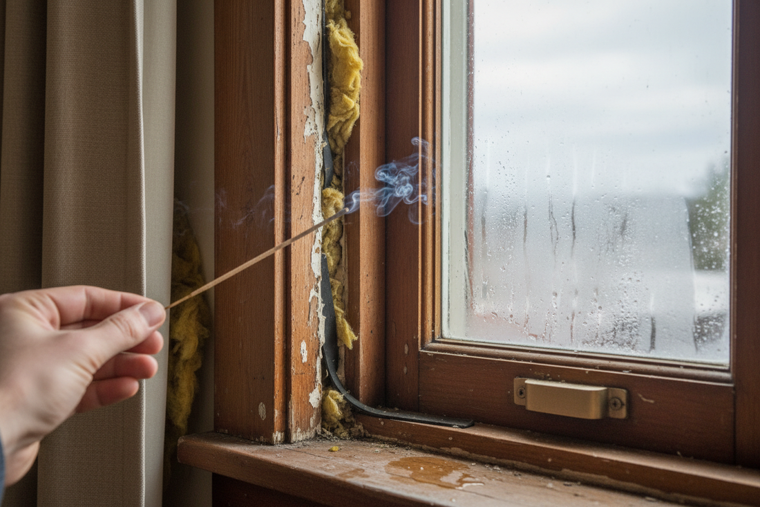 Problem photo – Drafty windows (weatherstripping, caulk gaps, condensation, insulation)